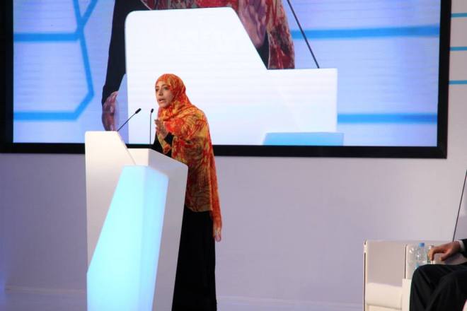 توكل كرمان في منتدى الجزيرة التاسع